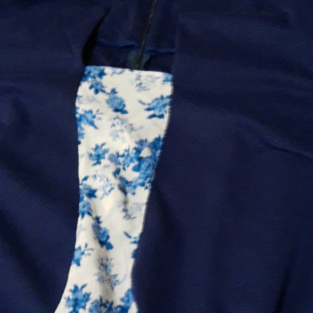 Blue and white floral dress